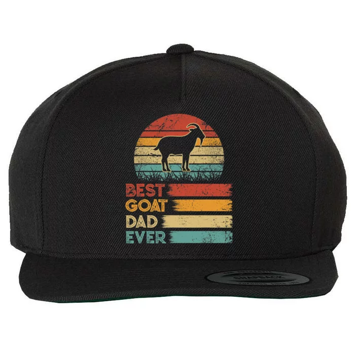 Retro Vintage Best Goat Dad Ever Wool Snapback Cap