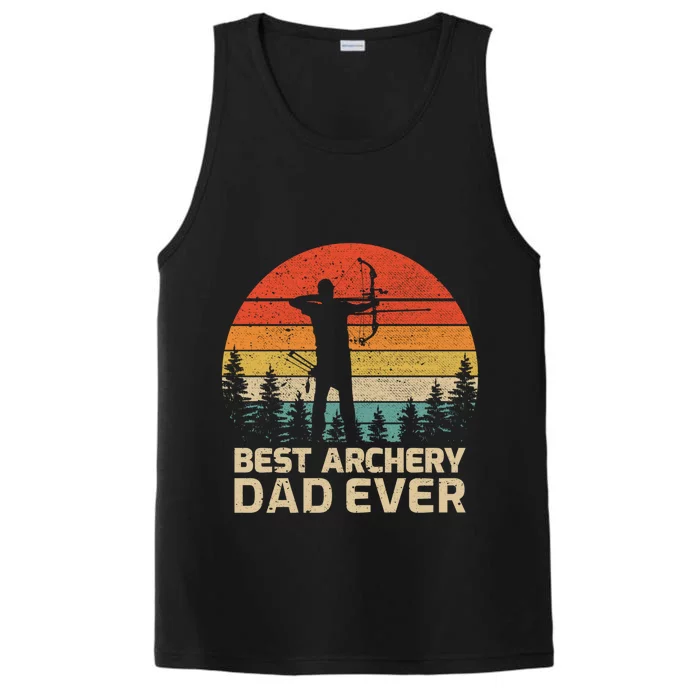 Retro Vintage Best Archery Dad Ever Father's Day Gift Performance Tank