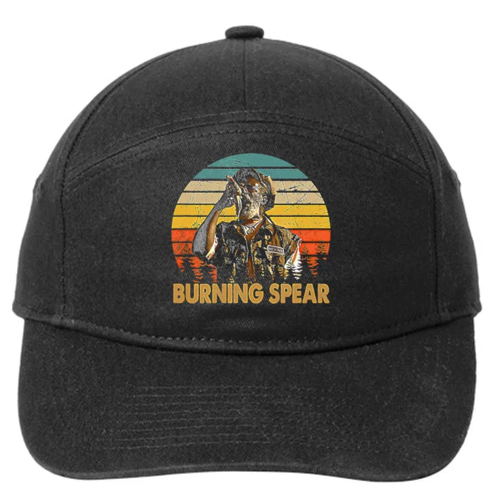 Retro Vintage Burning Art Spear Music Jamaican Singers 7-Panel Snapback Hat