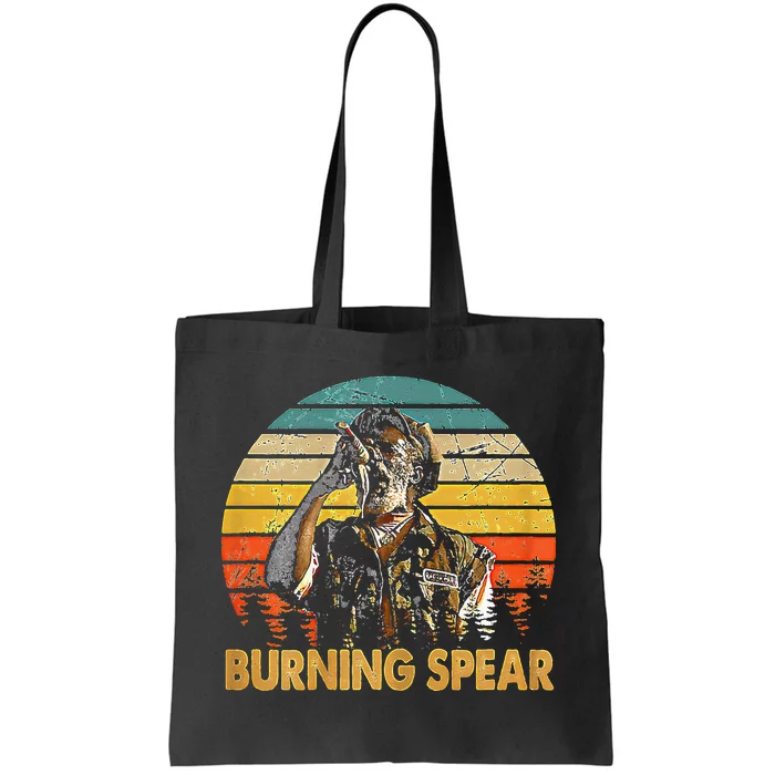 Retro Vintage Burning Art Spear Music Jamaican Singers Tote Bag