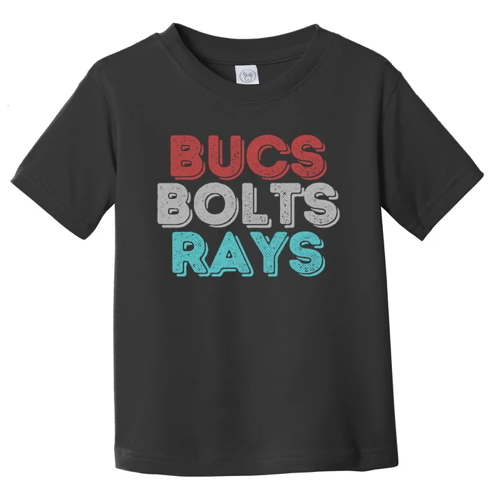 Retro Vintage Bucs Bolts Rays Toddler T-Shirt