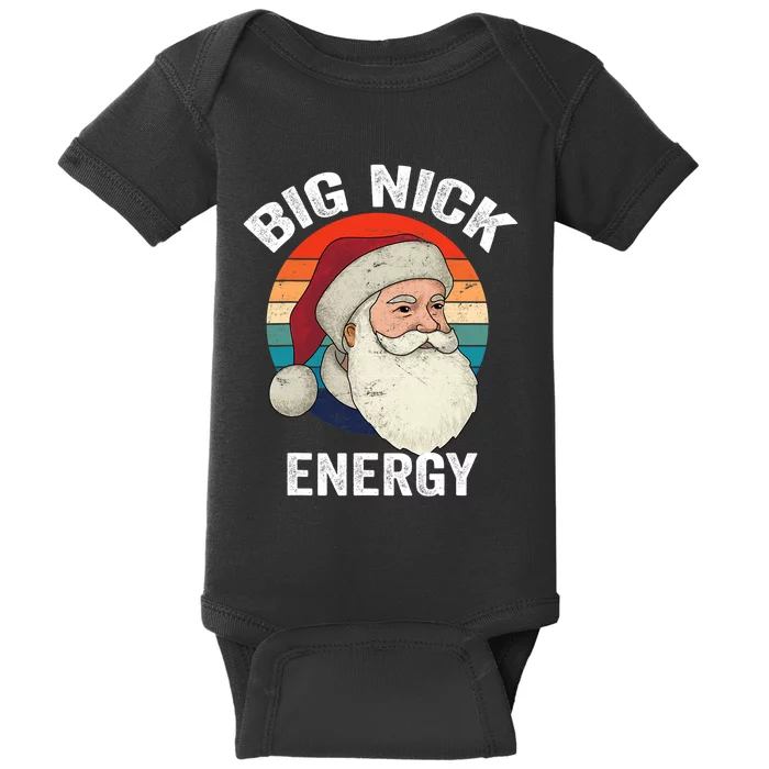 Retro Vintage Big Nick Energy Santa Baby Bodysuit