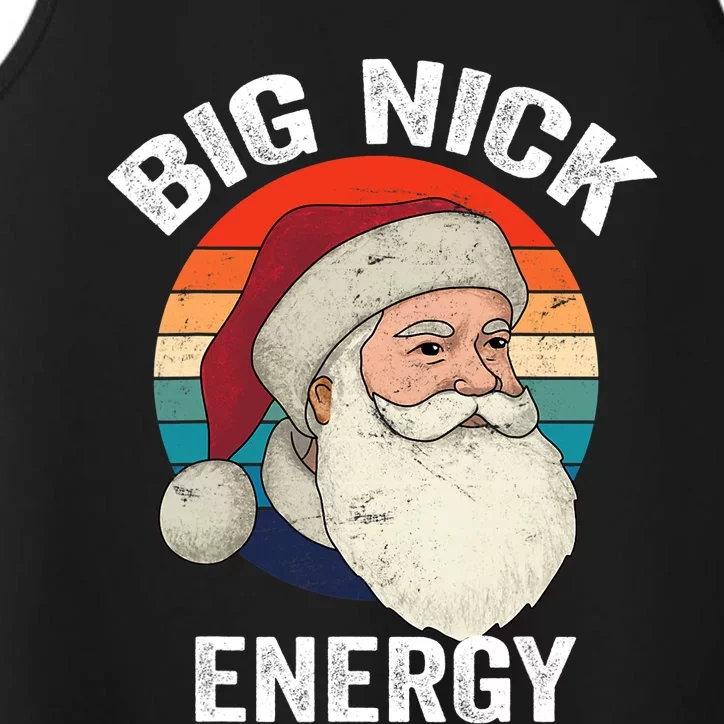 Retro Vintage Big Nick Energy Santa Performance Tank