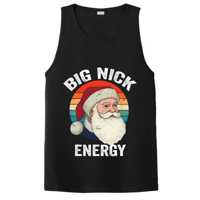 Retro Vintage Big Nick Energy Santa Performance Tank