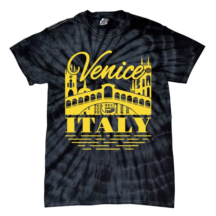 Retro Venice Bridge Italy Souvenir Tie-Dye T-Shirt