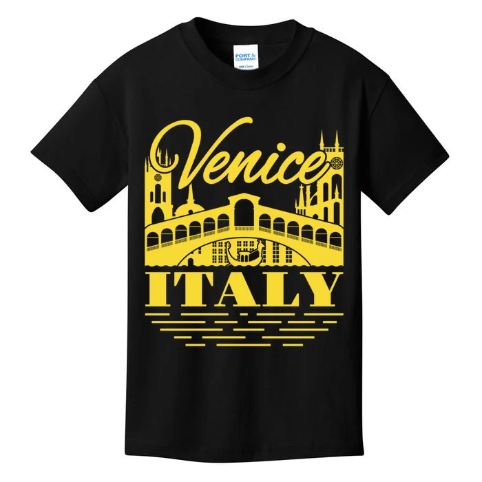 Retro Venice Bridge Italy Souvenir Kids T-Shirt