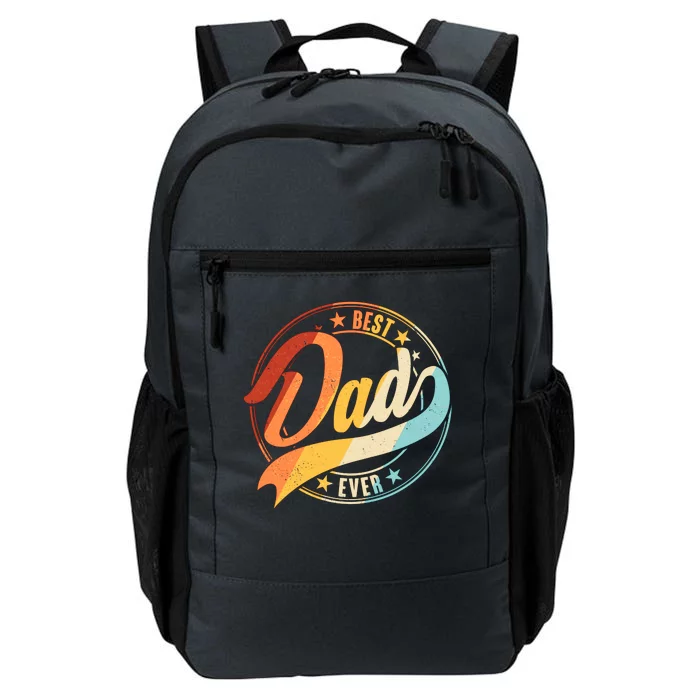 Retro VIntage Best Dad Ever Emblem Daily Commute Backpack