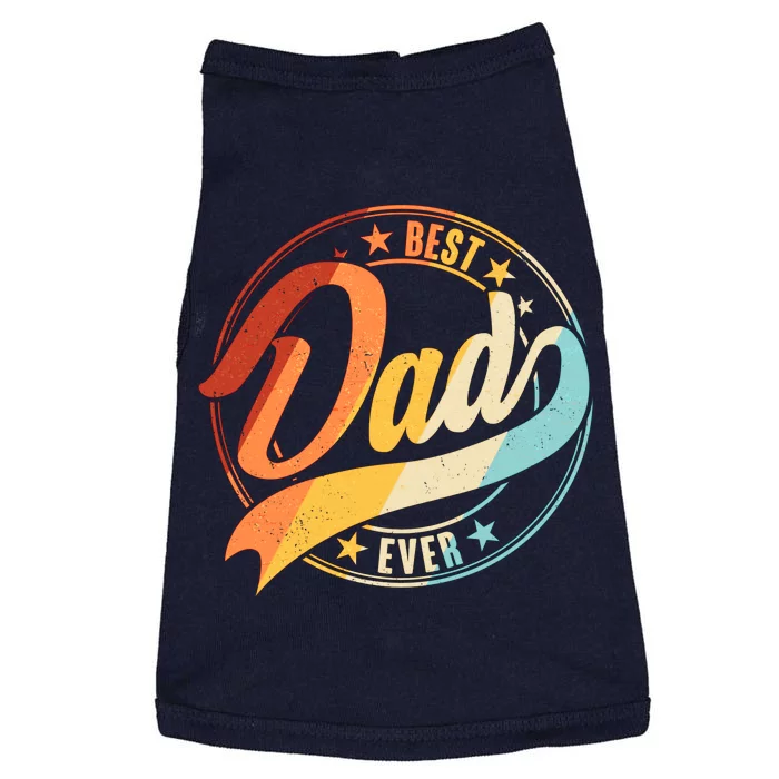 Retro VIntage Best Dad Ever Emblem Doggie Tank