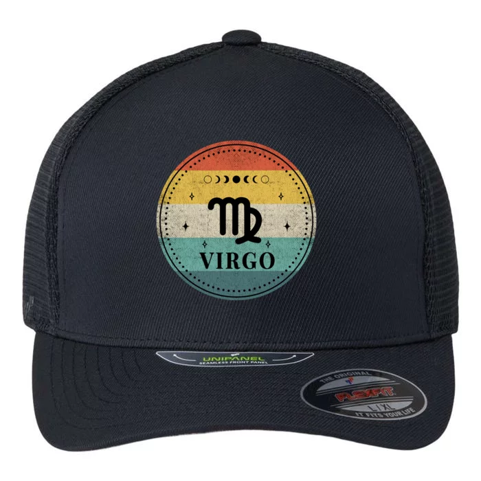 Retro Virgo Birthday Zodiac Sign Virgo Gift Flexfit Unipanel Trucker Cap