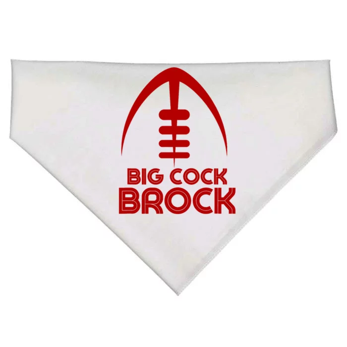 Retro Vintage Big Cock Brock Humor USA-Made Doggie Bandana