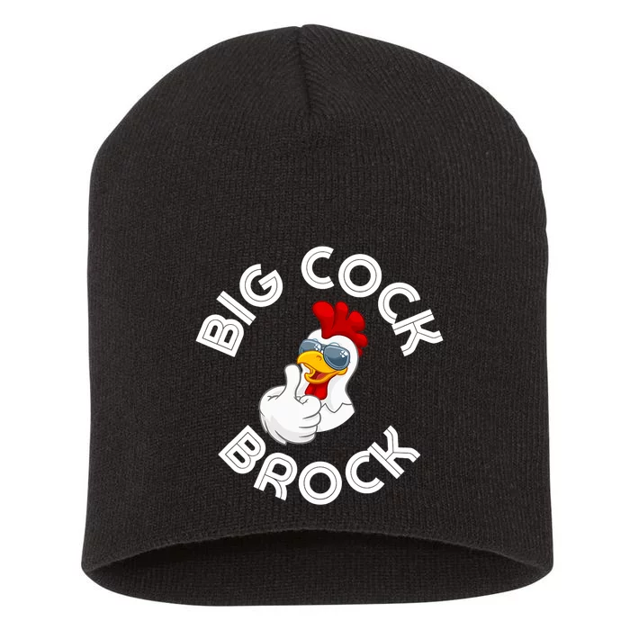 Retro Vintage Big Cock Brock Humor Design Gift Short Acrylic Beanie