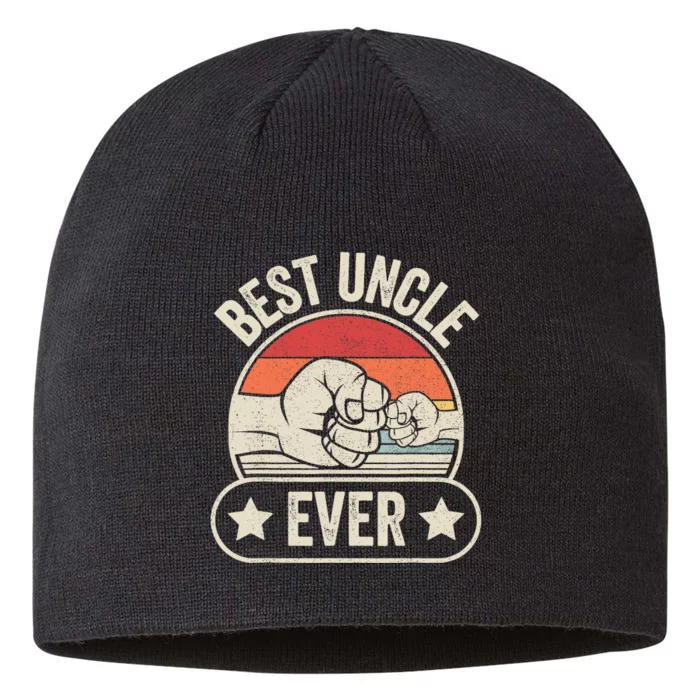 Retro Vintage Best Uncle Ever Fist-bump 8 1/2in Sustainable Knit Beanie