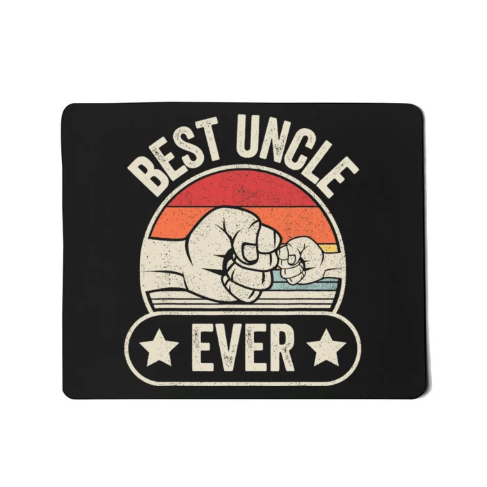 Retro Vintage Best Uncle Ever Fist-bump Mousepad