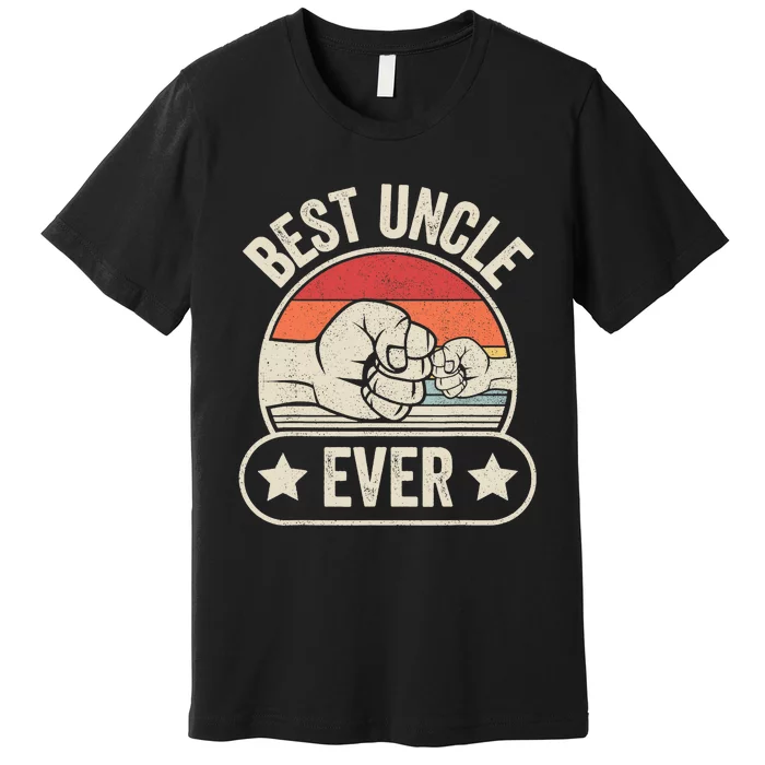 Retro Vintage Best Uncle Ever Fist-bump Premium T-Shirt