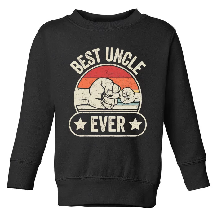 Retro Vintage Best Uncle Ever Fist-bump Toddler Sweatshirt