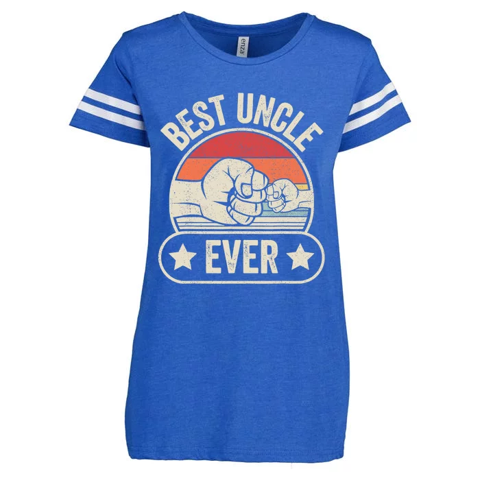 Retro Vintage Best Uncle Ever Fist-bump Enza Ladies Jersey Football T-Shirt