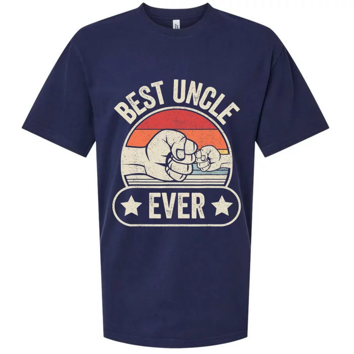 Retro Vintage Best Uncle Ever Fist-bump Sueded Cloud Jersey T-Shirt