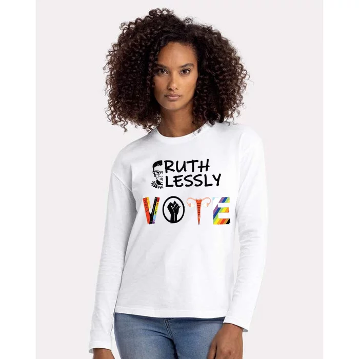 Ruthlessly Vote Banned Books Womens Cotton Relaxed Long Sleeve T-Shirt