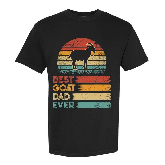 Retro Vintage Best Goat Dad Ever Shirts Animals Lover Garment-Dyed Heavyweight T-Shirt