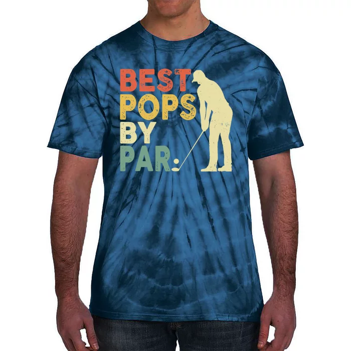 Retro Vintage Best Pops By Par Golf Father's Day For Grandpa Tie-Dye T-Shirt