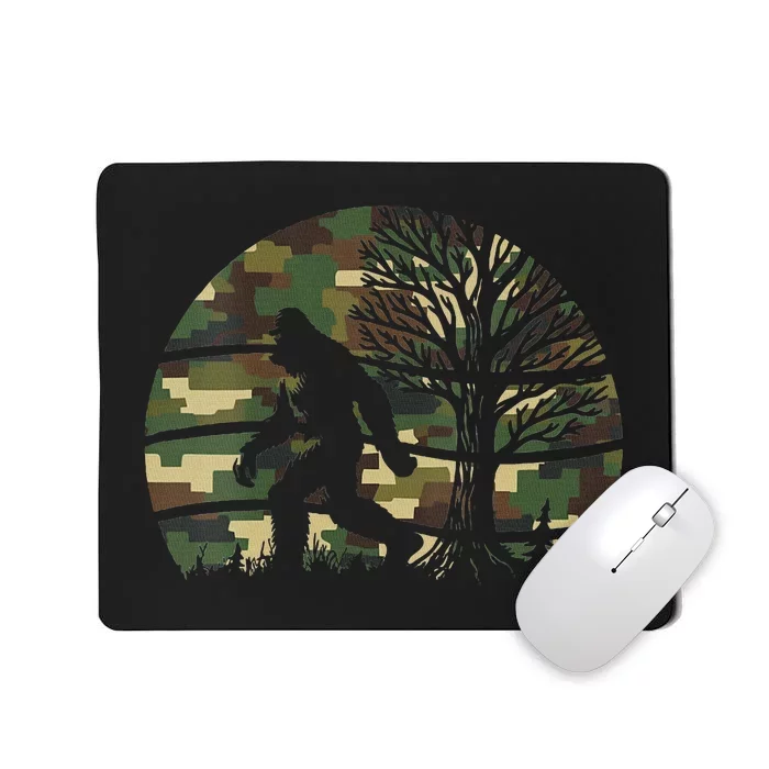 Retro Vintage Bigfoot Camo Fun Mousepad