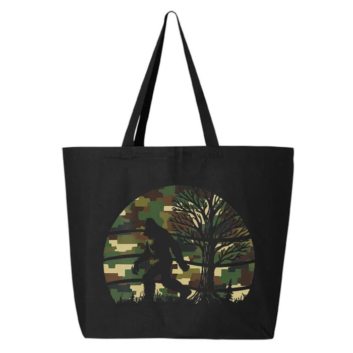 Retro Vintage Bigfoot Camo Fun 25L Jumbo Tote