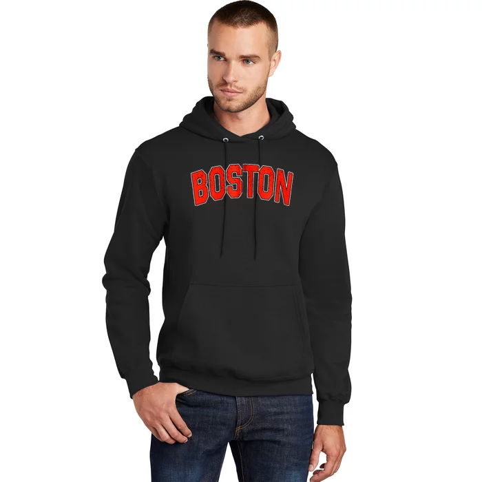 Retro Vintage Boston Massachusetts State Boston Varsity Hoodie