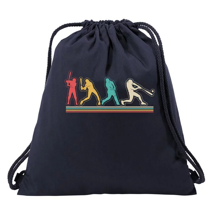 Retro Vintage Baseball Sports Fan Drawstring Bag