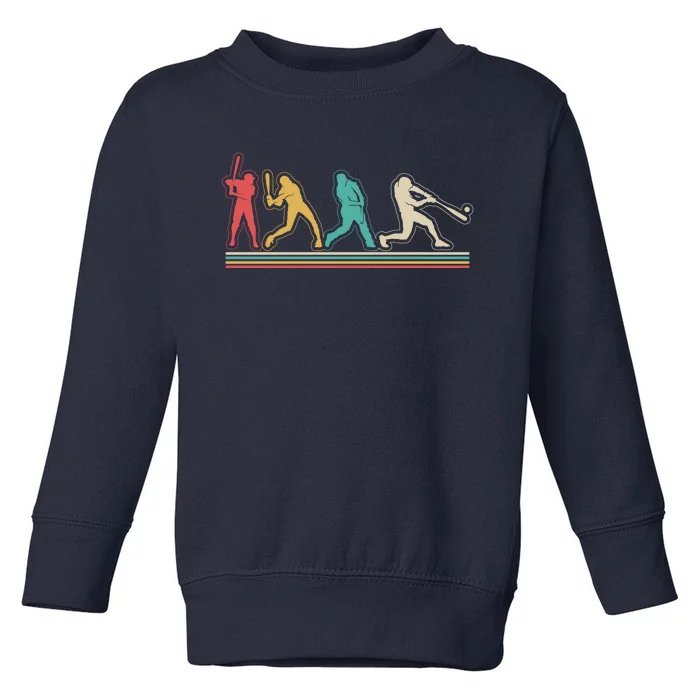 Retro Vintage Baseball Sports Fan Toddler Sweatshirt