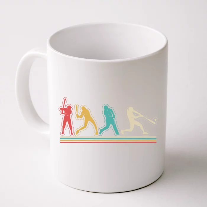 Retro Vintage Baseball Sports Fan Front & Back Coffee Mug