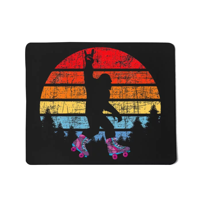 Retro Vintage Bigfoot Skater Roller Skating Roller Derby Mousepad