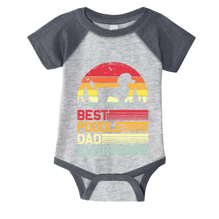 Retro Vintage Best Poodle Dad Ever Fathers Day Infant Baby Jersey Bodysuit