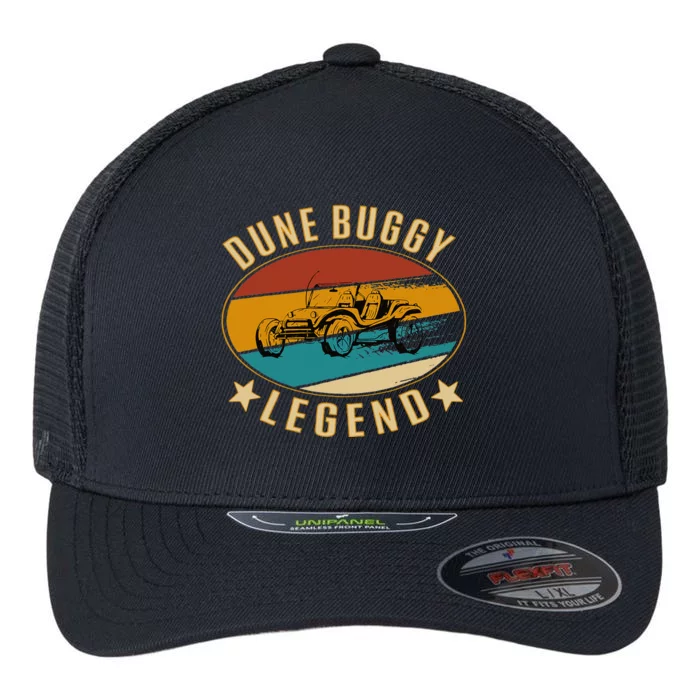 Retro Vintage Beach Car Dune Buggy Legend Flexfit Unipanel Trucker Cap