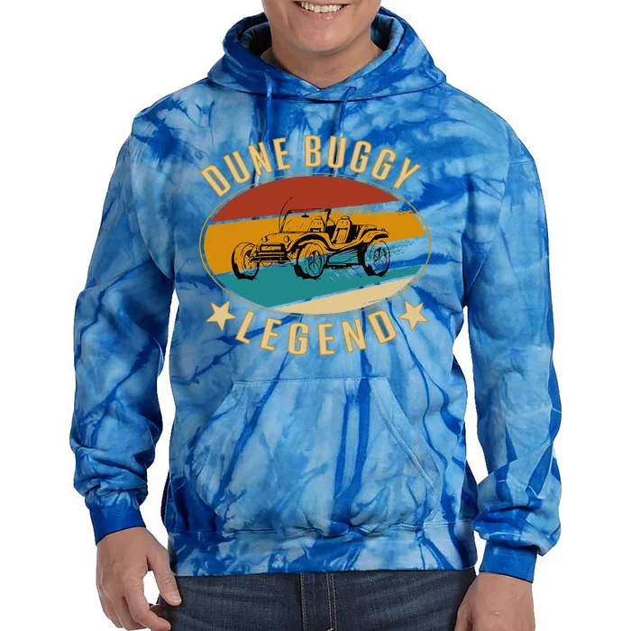 Retro Vintage Beach Car Dune Buggy Legend Tie Dye Hoodie