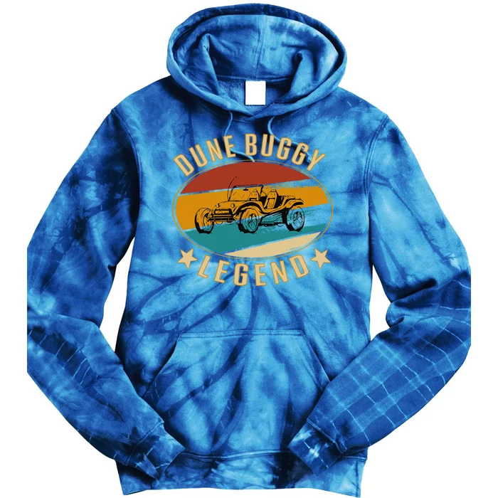 Retro Vintage Beach Car Dune Buggy Legend Tie Dye Hoodie