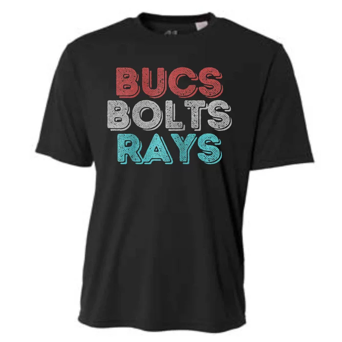 Retro Vintage Bucs Bolts Rays Raglan Baseball Cooling Performance Crew T-Shirt