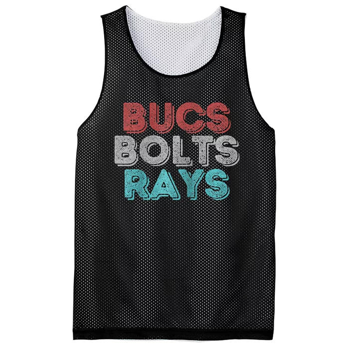 Retro Vintage Bucs Bolts Rays Raglan Baseball Mesh Reversible Basketball Jersey Tank