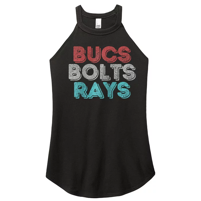 Retro Vintage Bucs Bolts Rays Raglan Baseball Women’s Perfect Tri Rocker Tank