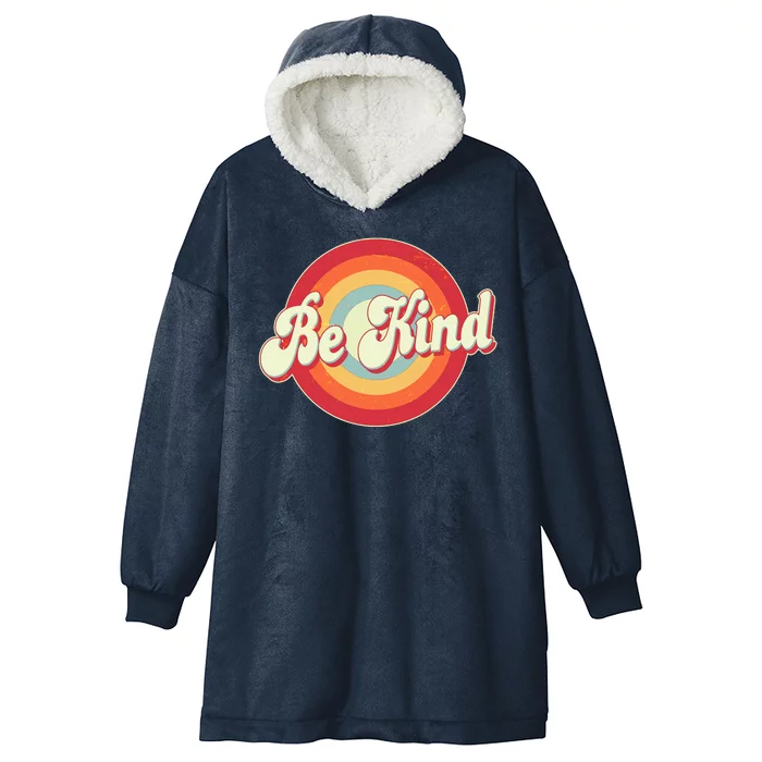 Retro Vintage Be Kind Hooded Wearable Blanket