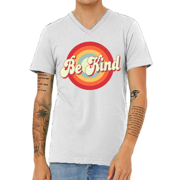 Retro Vintage Be Kind V-Neck T-Shirt