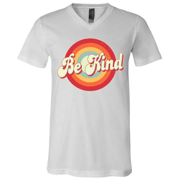 Retro Vintage Be Kind V-Neck T-Shirt