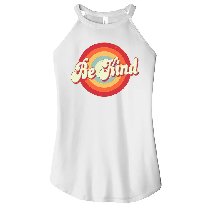 Retro Vintage Be Kind Women’s Perfect Tri Rocker Tank