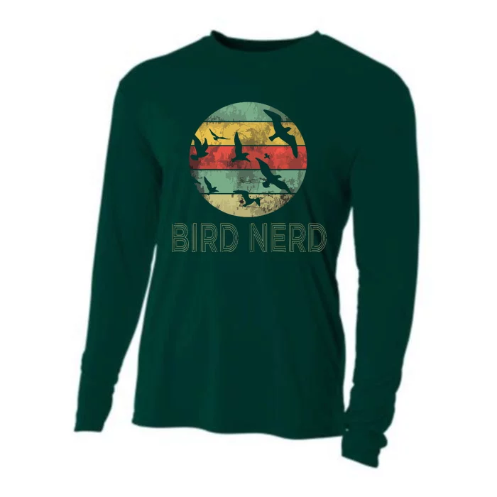 Retro Vintage Birding Bird Watching Funny Bird Watcher Cooling Performance Long Sleeve Crew