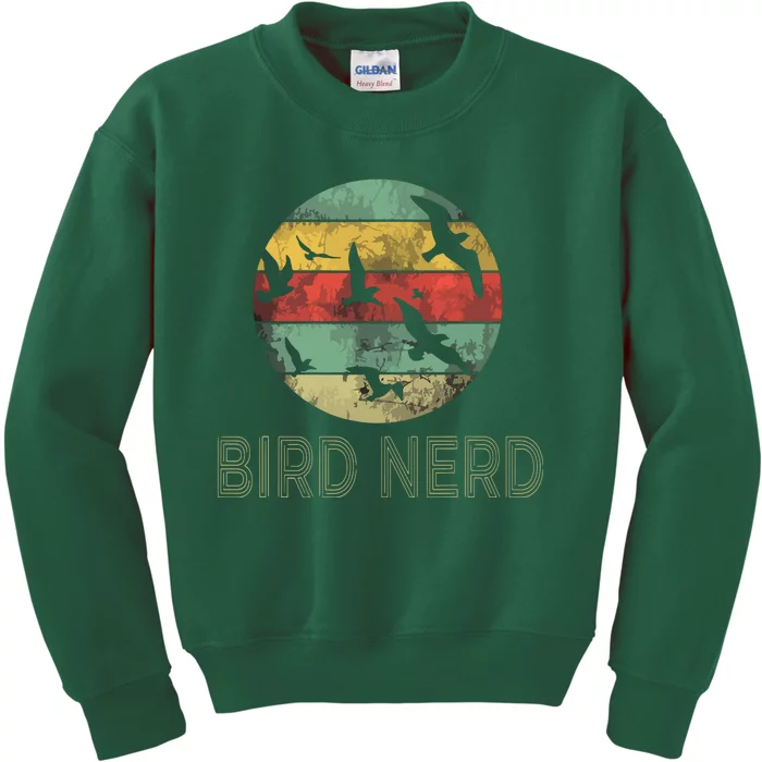 Retro Vintage Birding Bird Watching Funny Bird Watcher Kids Sweatshirt