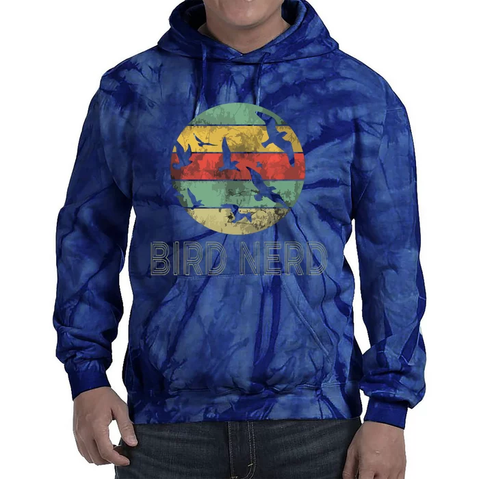 Retro Vintage Birding Bird Watching Funny Bird Watcher Tie Dye Hoodie