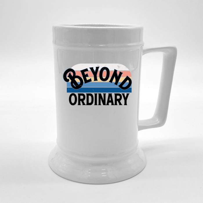 Retro Vintage Beyond Ordinary Front & Back Beer Stein