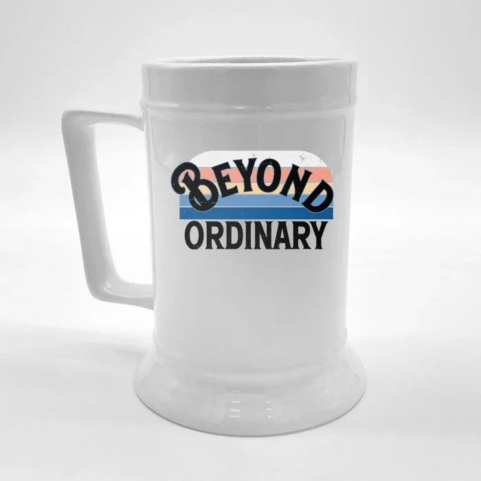 Retro Vintage Beyond Ordinary Front & Back Beer Stein