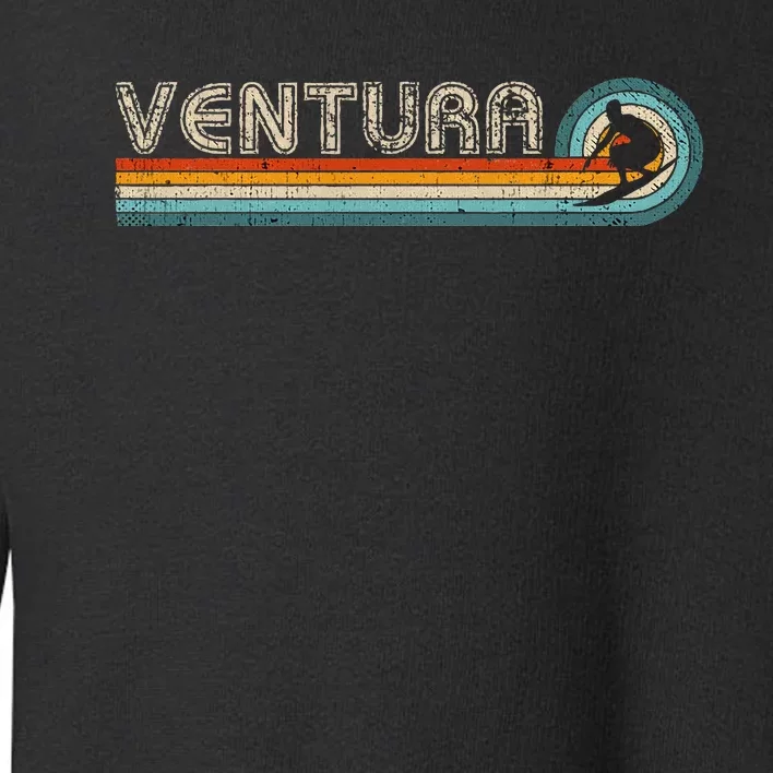 Retro Ventura California Surfing Outfit 1980s Ventura Toddler Sweatshirt