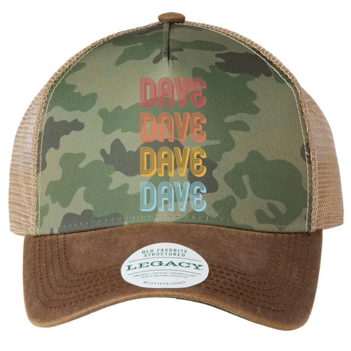 Retro Vintage Custom Name Dave Legacy Tie Dye Trucker Hat