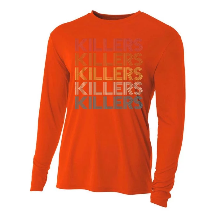 Retro Vintage Colors Killers Logo Cooling Performance Long Sleeve Crew